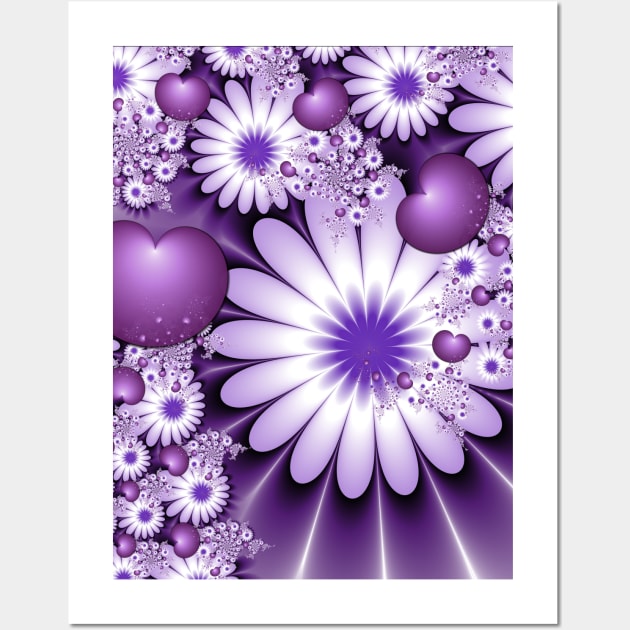 Falling In Love, Abstract Flowers & Hearts Wall Art by Gabiw_Art